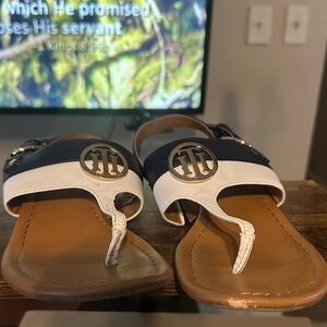 Tommy Hilfiger Navy and White Sandals